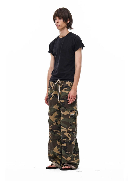 EXITMODE BY BLIND NO PLAN Reversible Washed Camo Baggy Cargo Pants | Face 3 Face