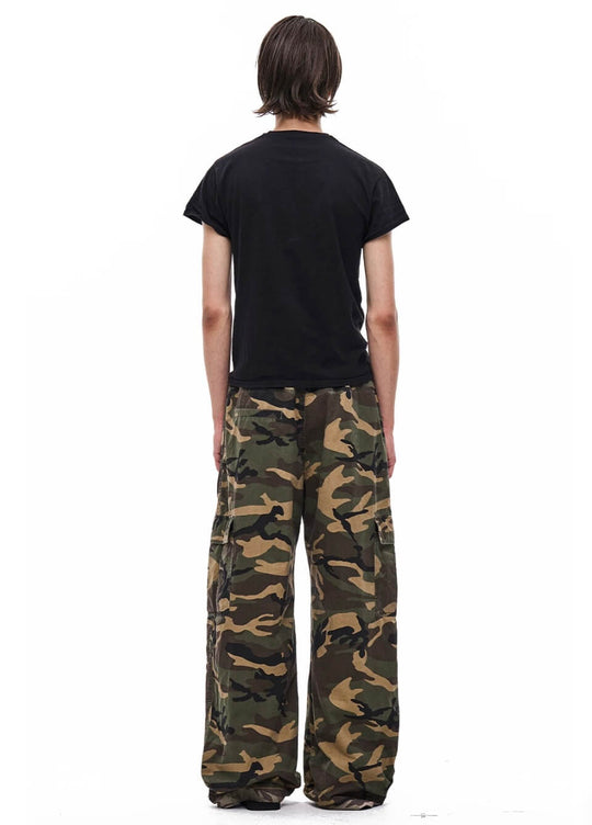 EXITMODE BY BLIND NO PLAN Reversible Washed Camo Baggy Cargo Pants | Face 3 Face