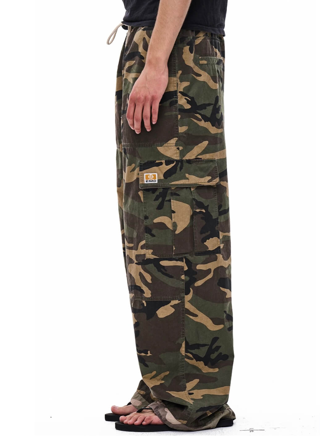 EXITMODE BY BLIND NO PLAN Reversible Washed Camo Baggy Cargo Pants | Face 3 Face
