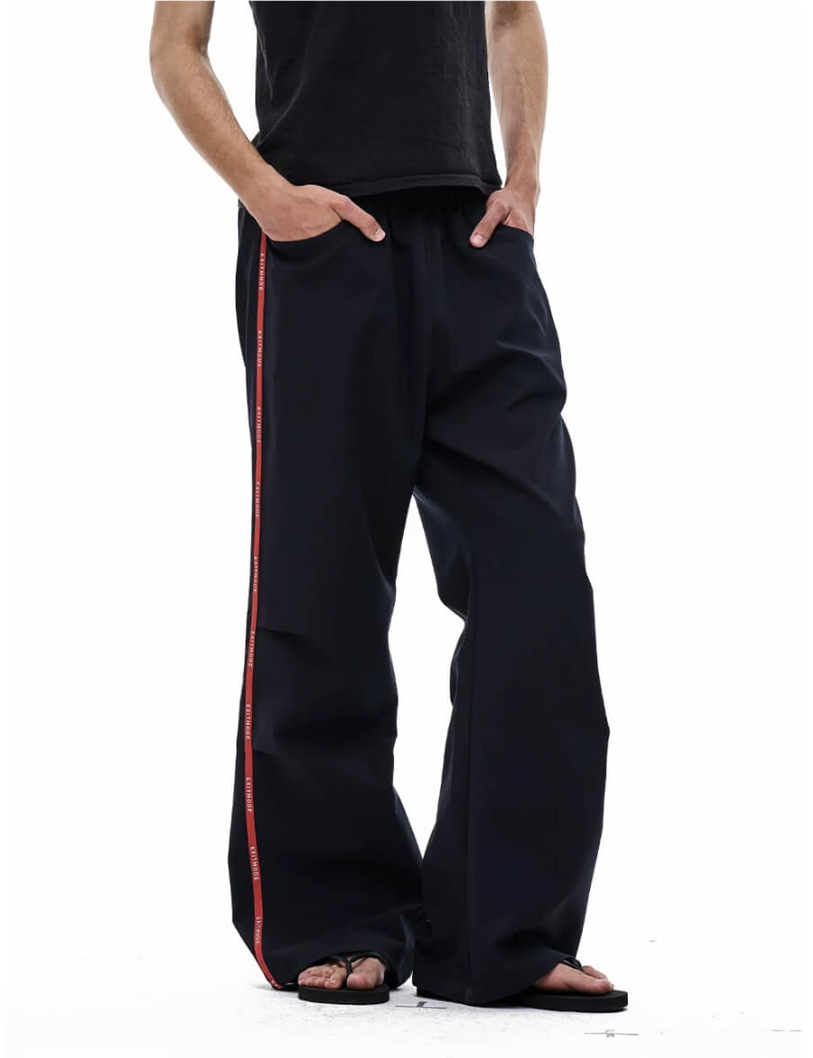 EXITMODE BY BLIND NO PLAN Side Webbing Pleated Track Pants | Face 3 Face