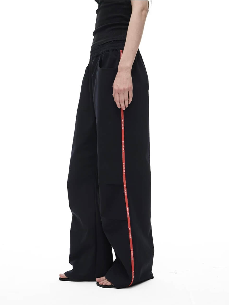 EXITMODE BY BLIND NO PLAN Side Webbing Pleated Track Pants | Face 3 Face