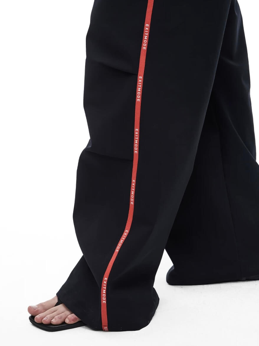 EXITMODE BY BLIND NO PLAN Side Webbing Pleated Track Pants | Face 3 Face