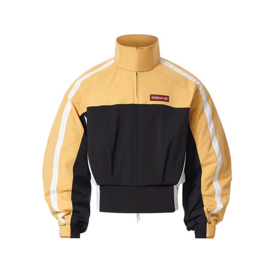 EXITMODE BY BLIND NO PLAN Horse Embroidered Elbow Patch Short Racing Jacket | Face 3 Face
