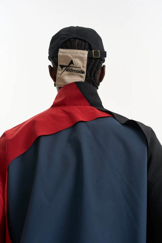 EXITMODE BY BLIND NO PLAN Patchwork Color Block Oversized Track Jacket | Face 3 Face