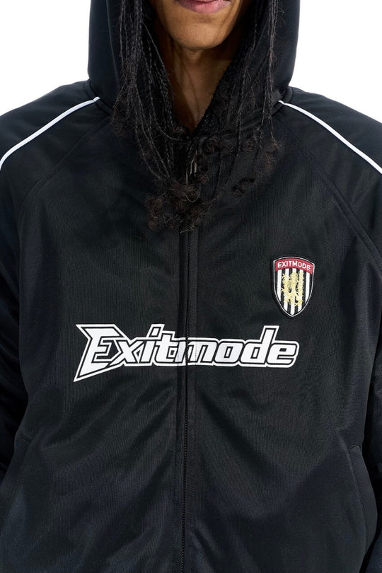 EXITMODE BY BLIND NO PLAN Sport Stripe Sleeve Hooded Bomber Jacket | Face 3 Face