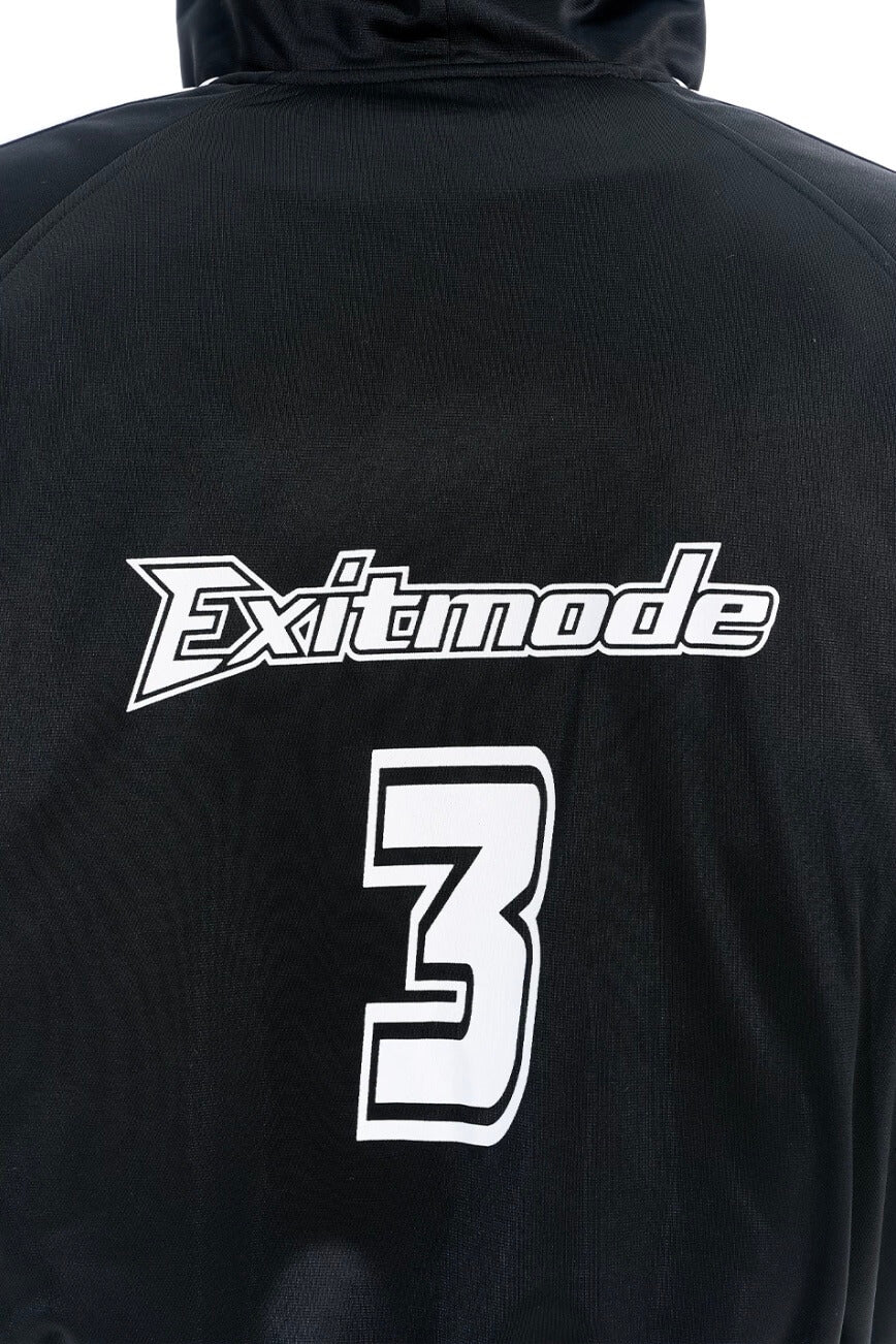 EXITMODE BY BLIND NO PLAN Sport Stripe Sleeve Hooded Bomber Jacket | Face 3 Face