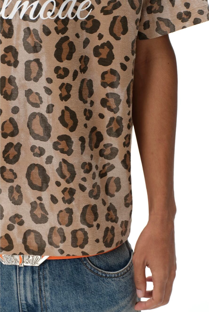 EXITMODE BY BLIND NO PLAN Leopard Print Emblem Patch Short Sleeve Tee | Face 3 Face