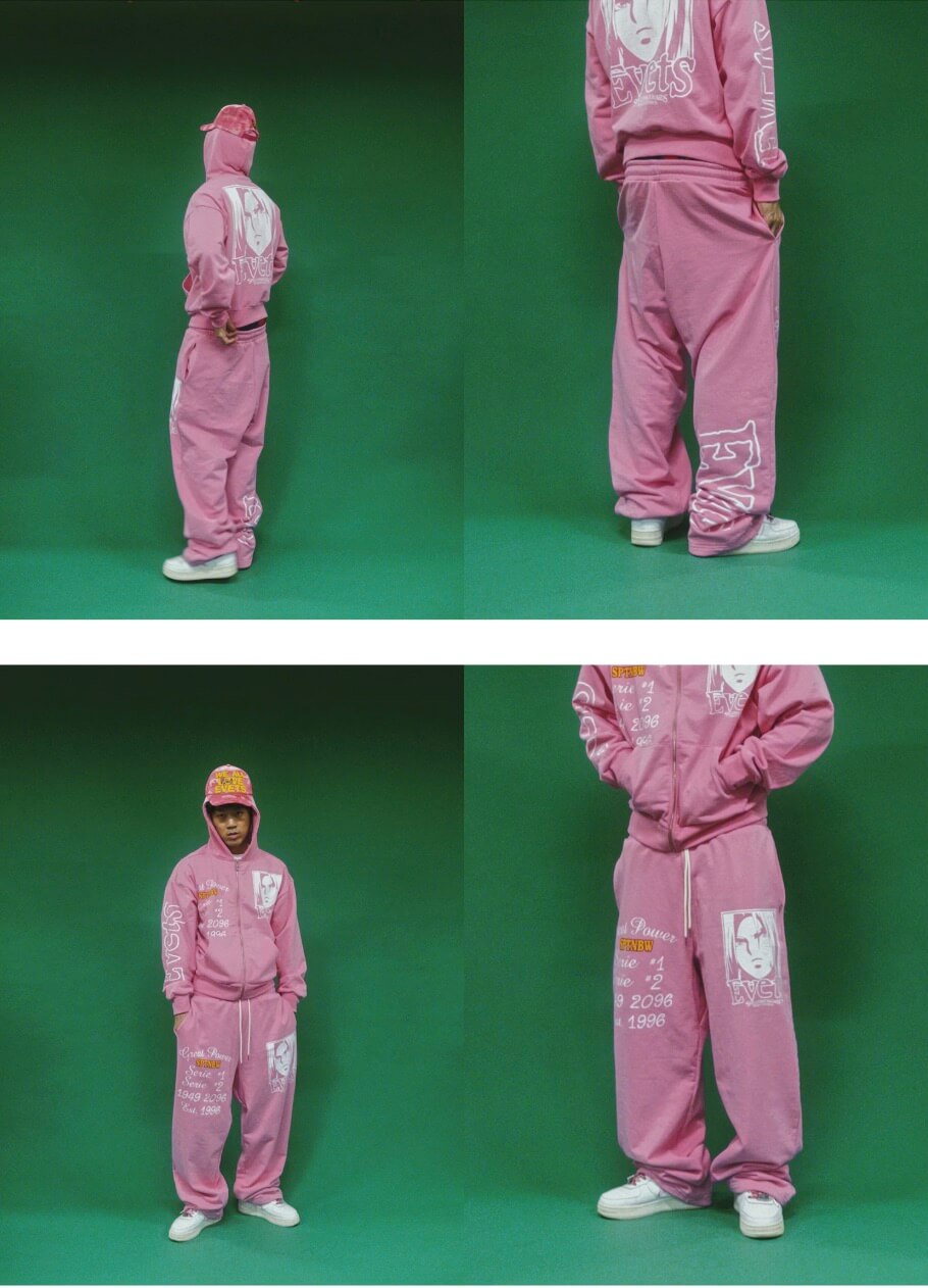 EVETS Anime Graphic Print Baggy Sweatpants | Face 3 Face