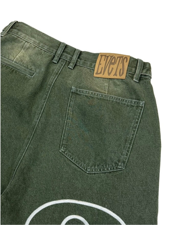 EVETS Embroidered Patches Denim Baggy Shorts | Face 3 Face