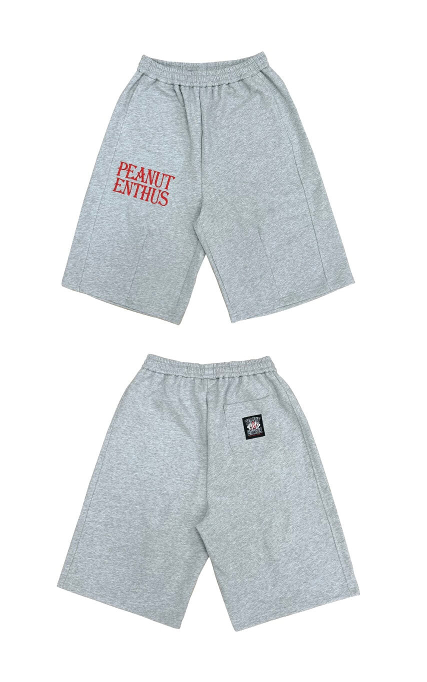 EVETS Slogan Embroidered Baggy Sweat Shorts