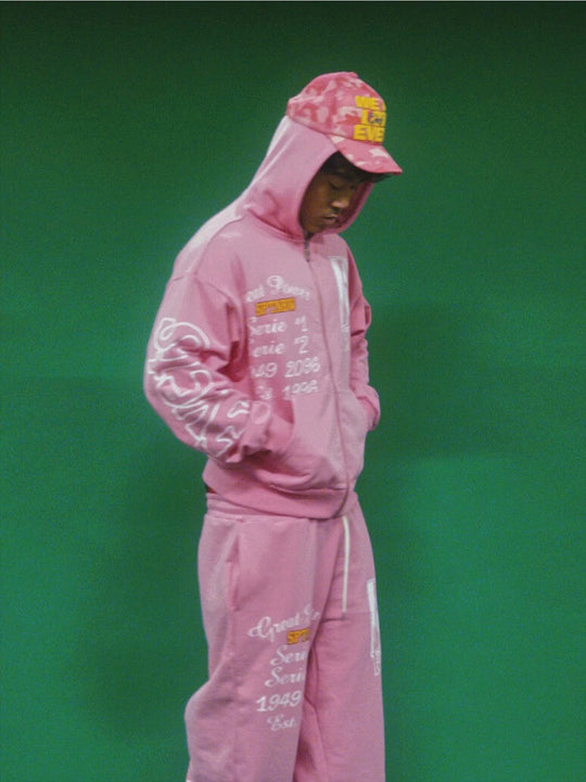 EVETS Anime Graphic Print Zip Up Hoodie