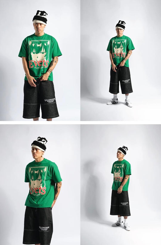 EVETS Anime Graphic Print Short Sleeve Tee