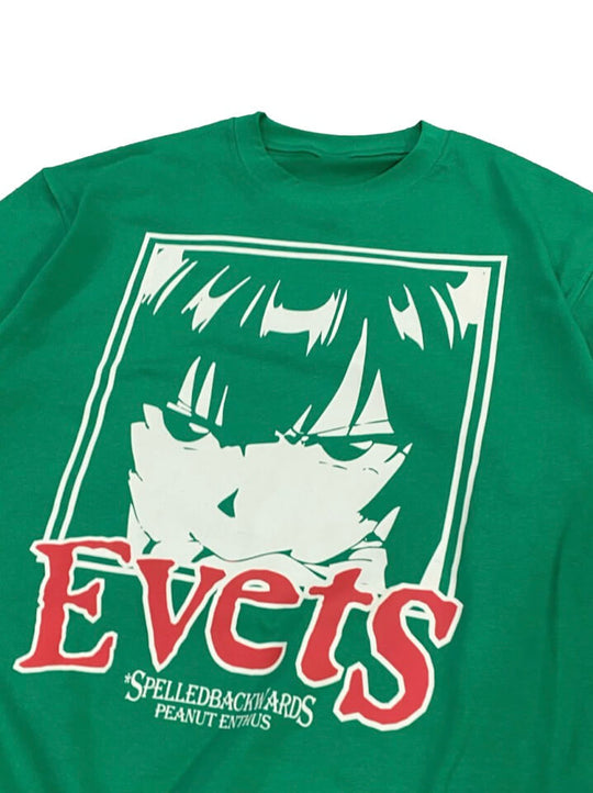 EVETS Anime Graphic Print Short Sleeve Tee