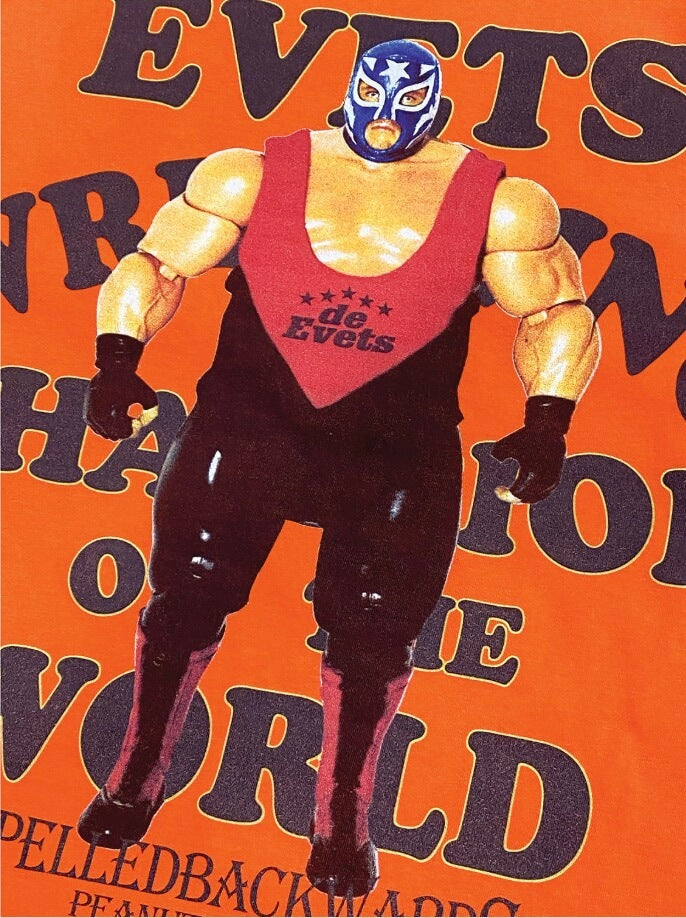 EVETS World Wrestler Graphic Print Short Sleeve Tee