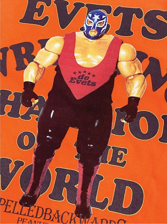 EVETS World Wrestler Graphic Print Short Sleeve Tee
