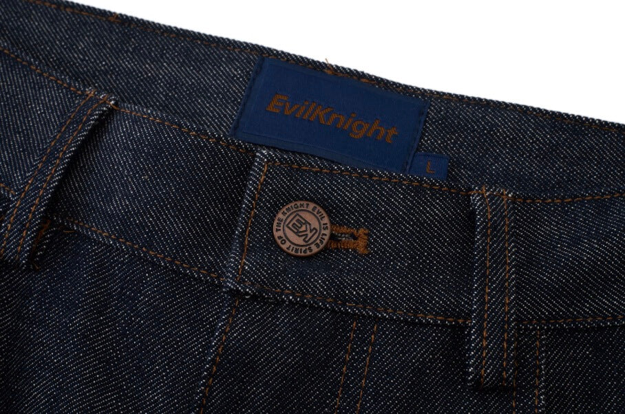 EVILKNIGHT(EK) 3D Cut Twisted Pleat Line Jeans