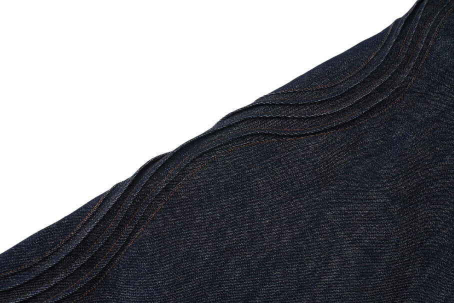 EVILKNIGHT(EK) 3D Cut Twisted Pleat Line Jeans
