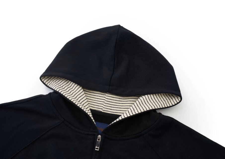 EVILKNIGHT(EK) Striped Hood Lining Zip Up Hoodie | Face 3 Face
