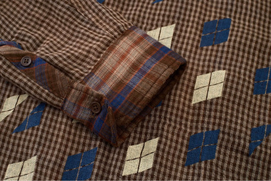 EVILKNIGHT(EK) Reversible Checkered Long Sleeve Shirt | Face 3 Face