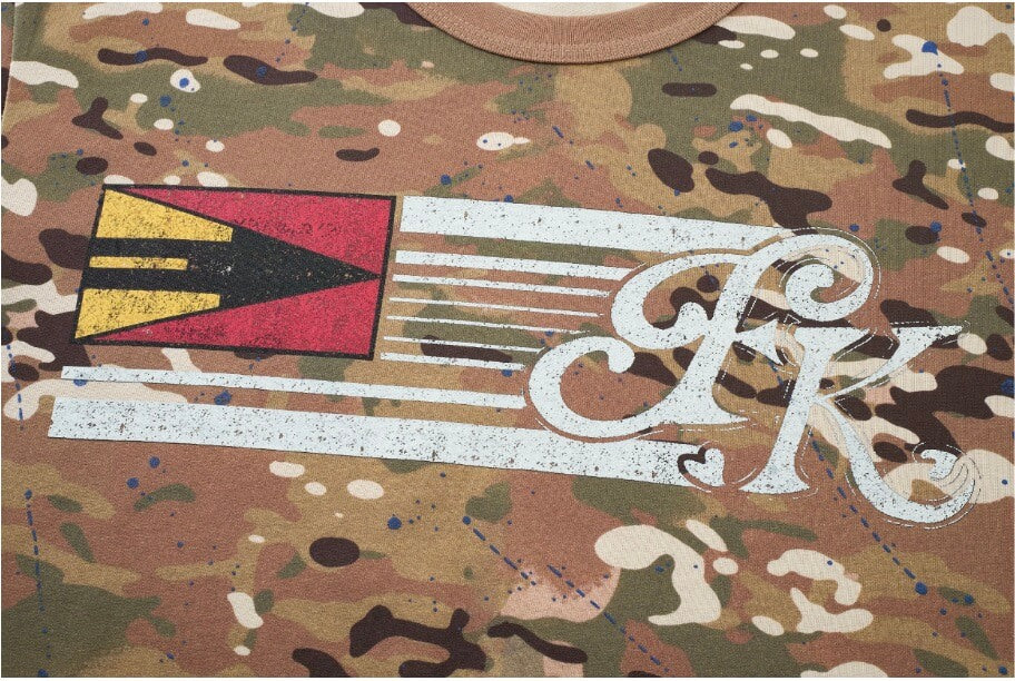 EVILKNIGHT(EK) Camouflage Graphic Print Short Sleeve Tee | Face 3 Face