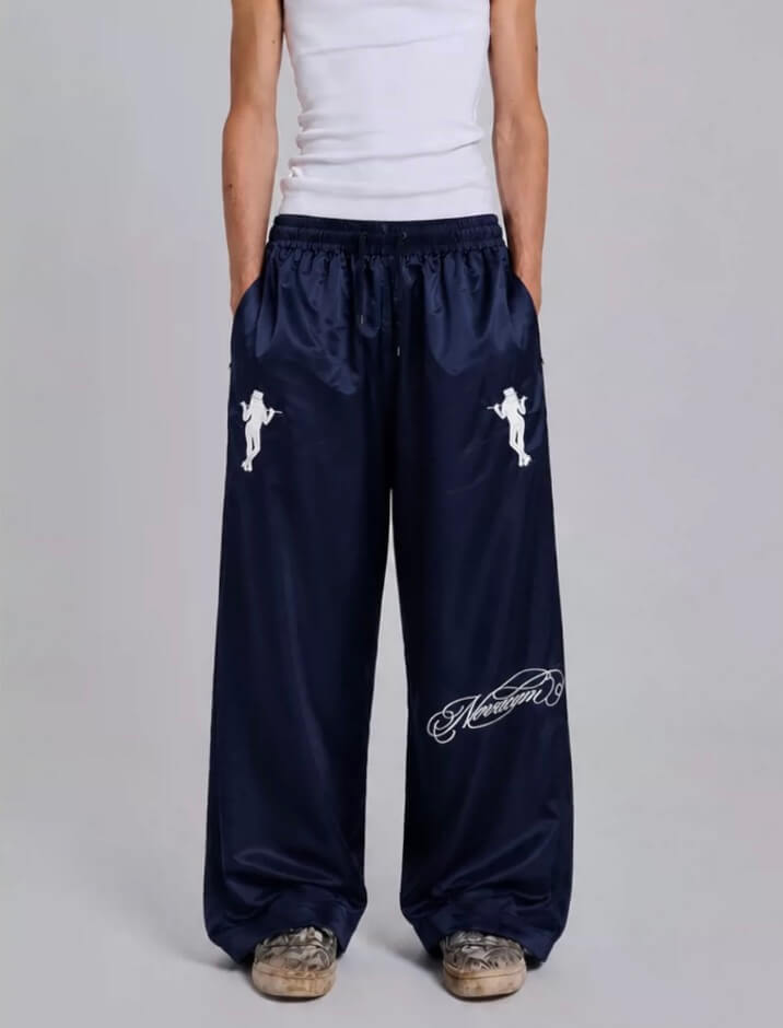NOVACAM Satin Silky Baggy Track Pants | Face 3 Face
