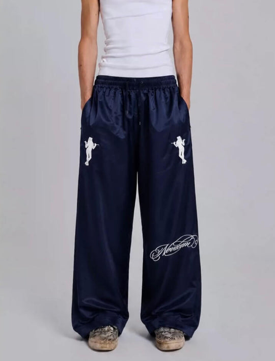 NOVACAM Satin Silky Baggy Track Pants | Face 3 Face
