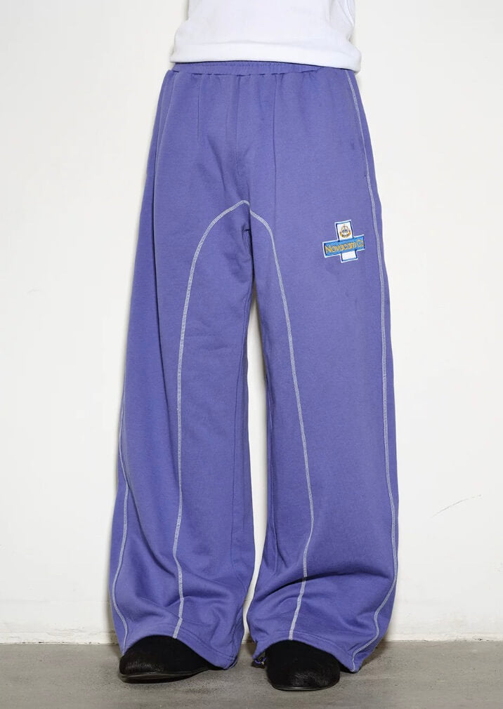 NOVACAM Inspired Embroidered Curved Baggy Sweatpants | Face 3 Face