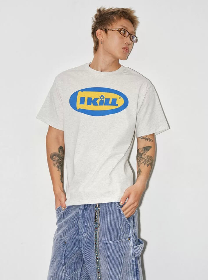 NOVACAM Creative Logo Print Short Sleeve Tee | Face 3 Face