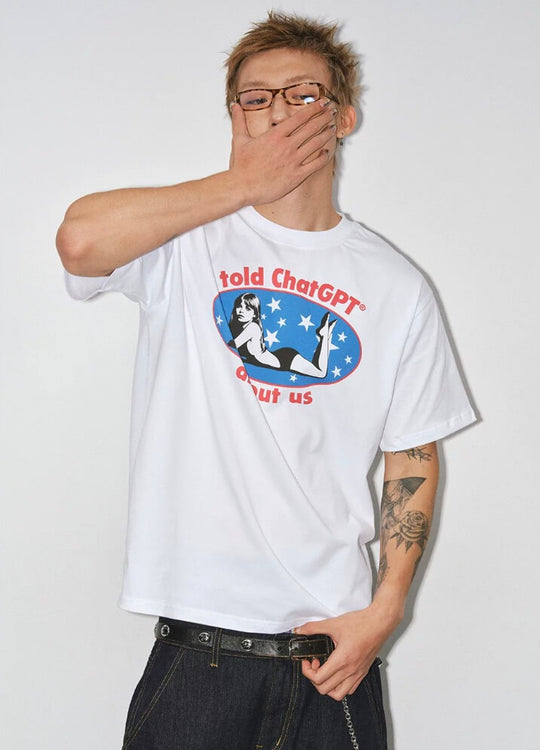 NOVACAM American Girl Graphic Print Short Sleeve Tee | Face 3 Face