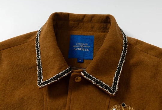 YADcrew Rhinestone Studded Suede Jacket | Face 3 Face