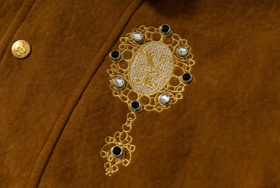 YADcrew Rhinestone Studded Suede Jacket | Face 3 Face