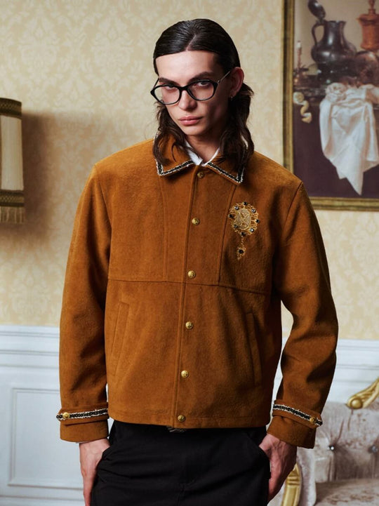 YADcrew Rhinestone Studded Suede Jacket | Face 3 Face
