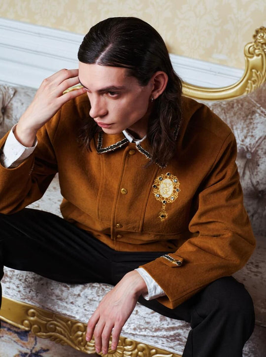 YADcrew Rhinestone Studded Suede Jacket | Face 3 Face