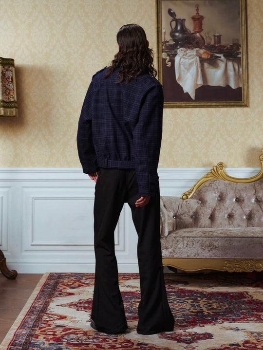 YADcrew Waist Belt Plaid Epaulet Jacket | Face 3 Face