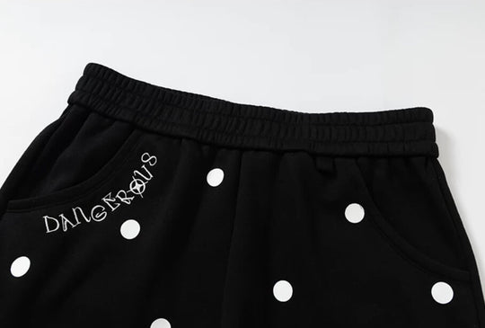 YADcrew Polka Dot Print Sweat Shorts | Face 3 Face