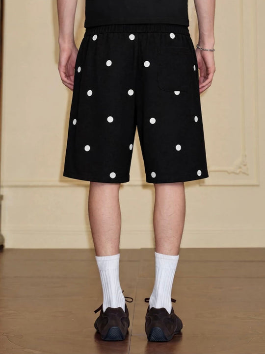YADcrew Polka Dot Print Sweat Shorts | Face 3 Face