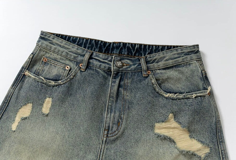 YADcrew Vintage Washed Ripped Jeans | Face 3 Face