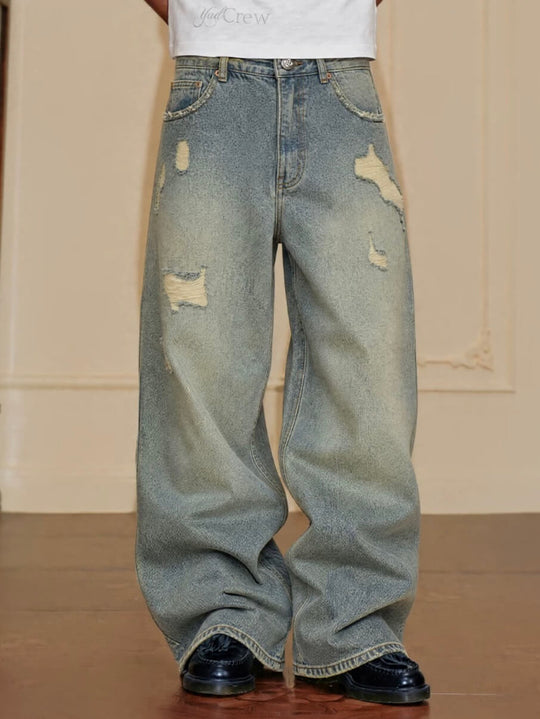 YADcrew Vintage Washed Ripped Jeans | Face 3 Face