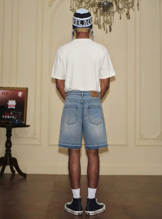YADcrew Multi Star Studded Cutoff Denim Shorts | Face 3 Face