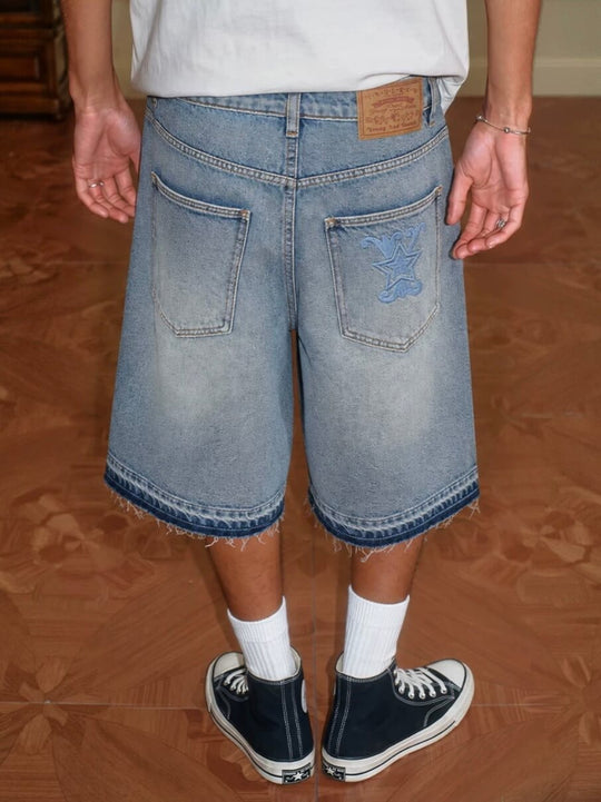 YADcrew Multi Star Studded Cutoff Denim Shorts | Face 3 Face