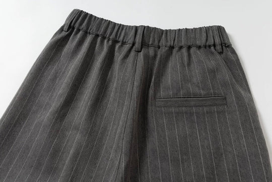 YADcrew Napoleon Braid Embroidered Pinstripe Herringbone Pants | Face 3 Face