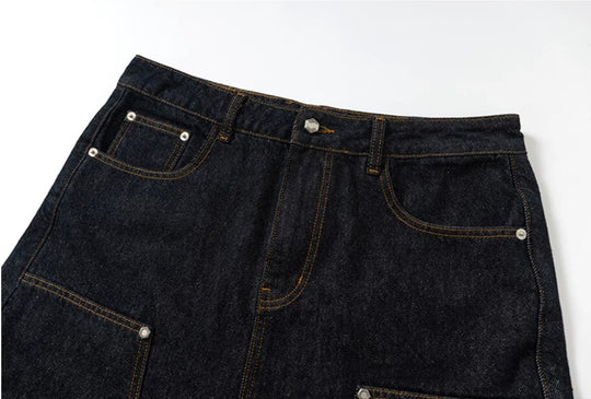 YADcrew Studded Double Knee Painter Jeans | Face 3 Face