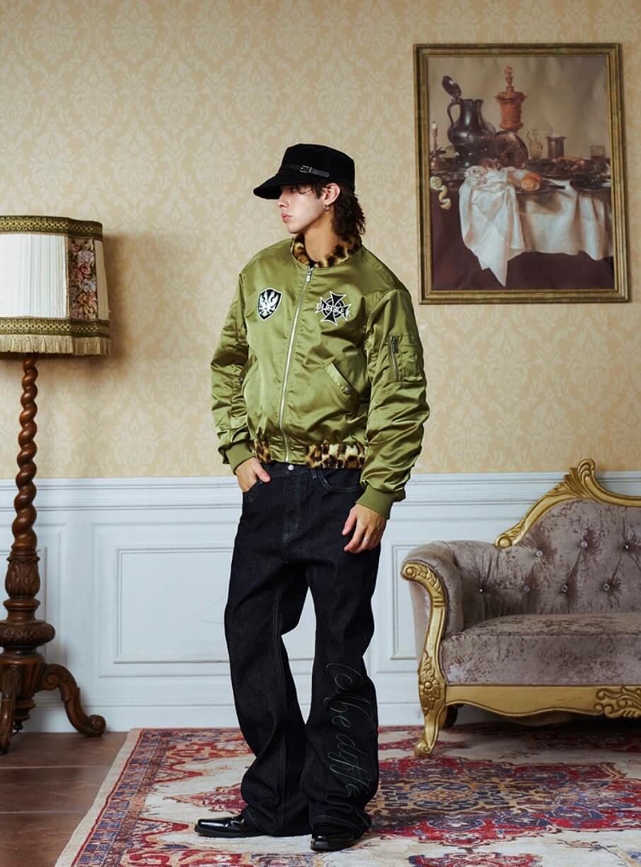 YADcrew Green Stitch and 3D Embroidered Jeans | Face 3 Face