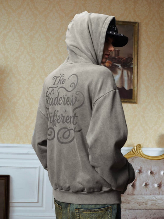 YADcrew Ruffle Washed Zip Up Hoodie