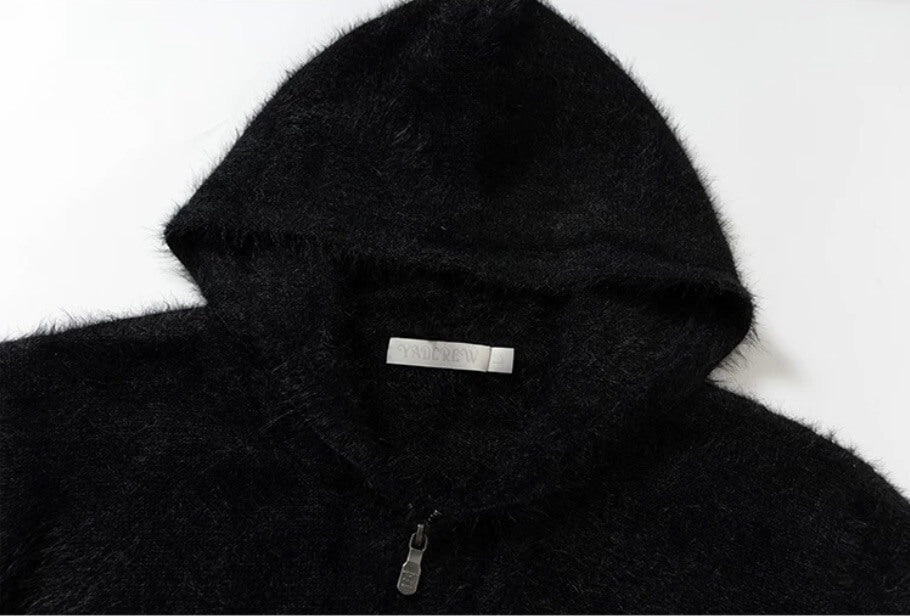 YADcrew Napoleon Mohair Zip Up Hoodie | Face 3 Face