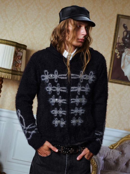 YADcrew Napoleon Mohair Zip Up Hoodie | Face 3 Face