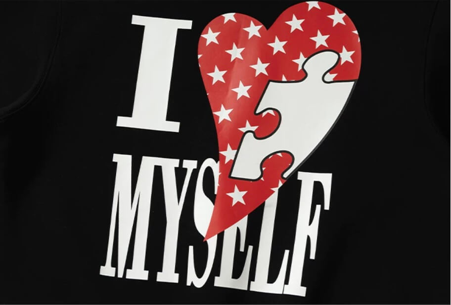 YADcrew Heart Star Puzzle Print Sweatshirt | Face 3 Face