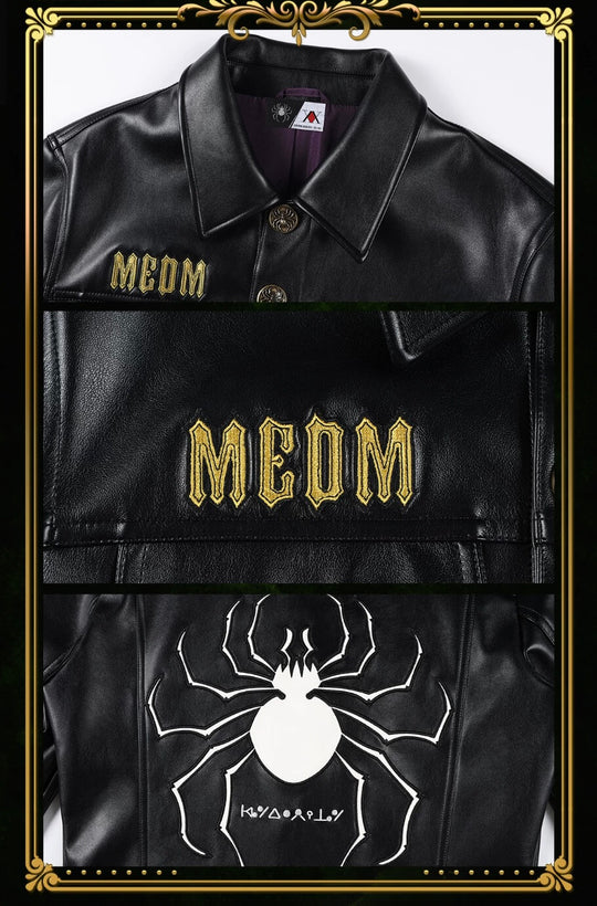 MEDM × HUNTER×HUNTER Phantom Troupe Spider Patch PU Leather Jacket