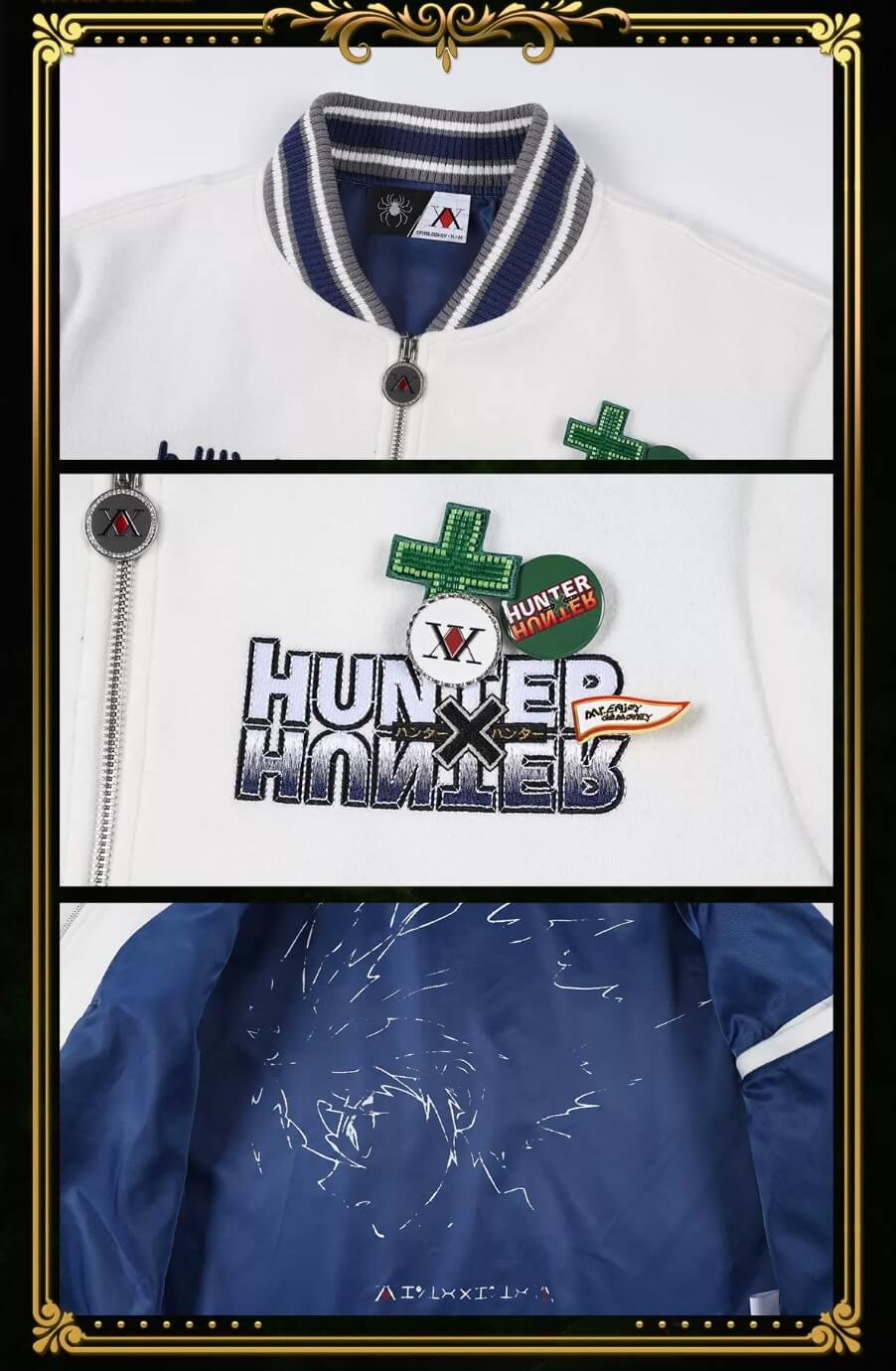 MEDM × HUNTER×HUNTER Logo Embroidered Badge Tweed Jacket