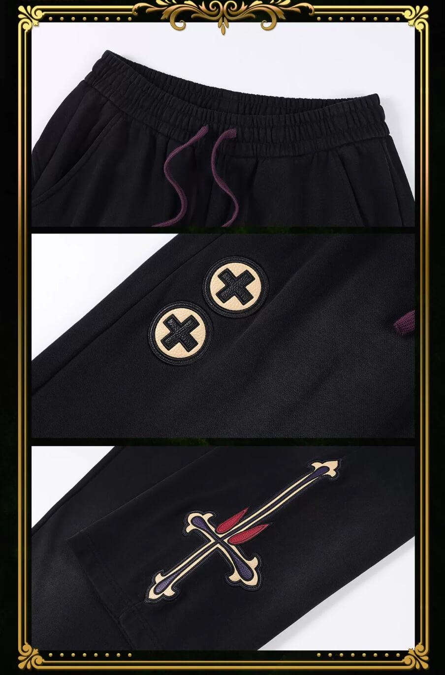 MEDM × HUNTER×HUNTER Kuroro Inverted Cross Patch Washed Sweatpants